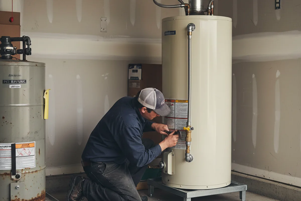 Water heater and shutoff valve replacement in Lockhart